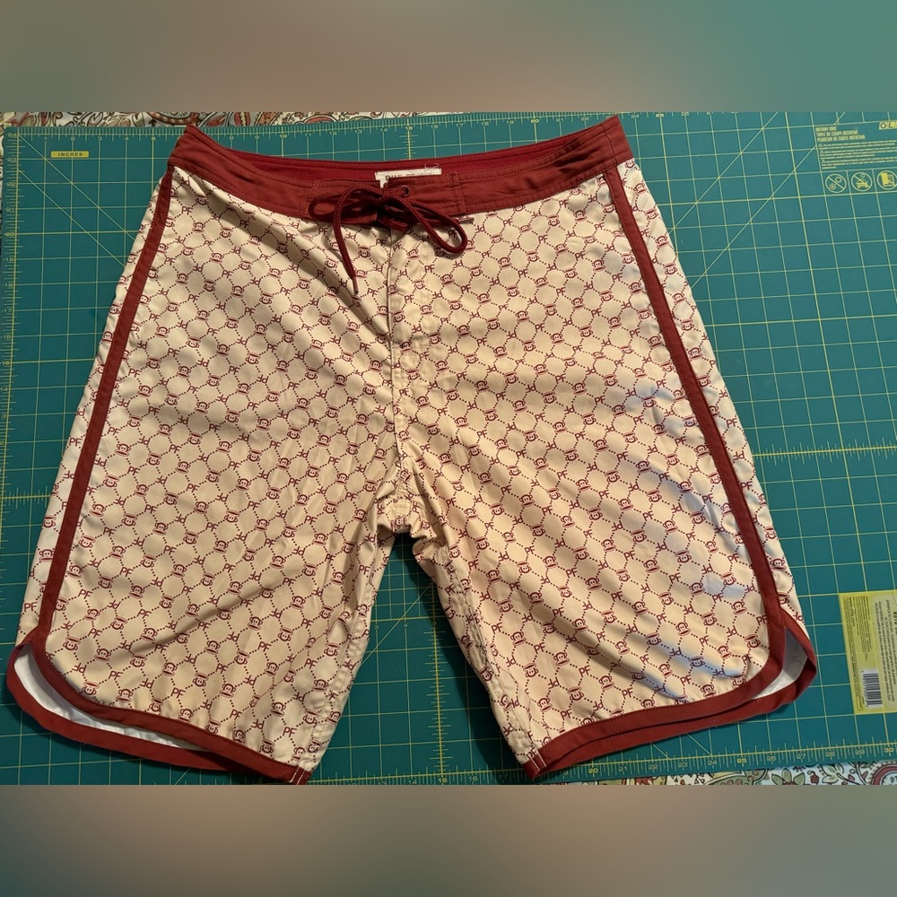 Paul Frank Red and Cream Swim Board Shorts